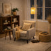 Brizo Floor Lamp | Dark Brown Bamboo & Bronze Frame