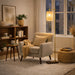Brizo Floor Lamp | Dark Brown Bamboo & Bronze Frame
