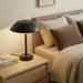 Cosmiclume Table Lamp | Matte Black Dome & Walnut Base