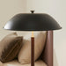 Cosmiclume Table Lamp | Matte Black Dome & Walnut Base