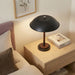 Cosmiclume Table Lamp | Matte Black Dome & Walnut Base