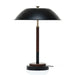Cosmiclume Table Lamp | Matte Black Dome & Walnut Base