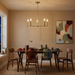 Courtyard Chandelier | Golden Brass & Five-Light Candle Design
