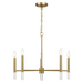 Courtyard Chandelier | Golden Brass & Five-Light Candle Design