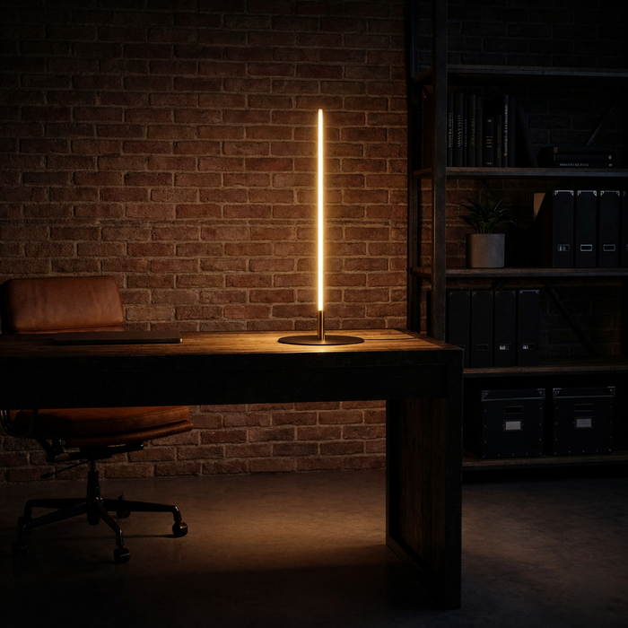 Dimond LED Table Lamp | Matte Black & Round Metal Base
