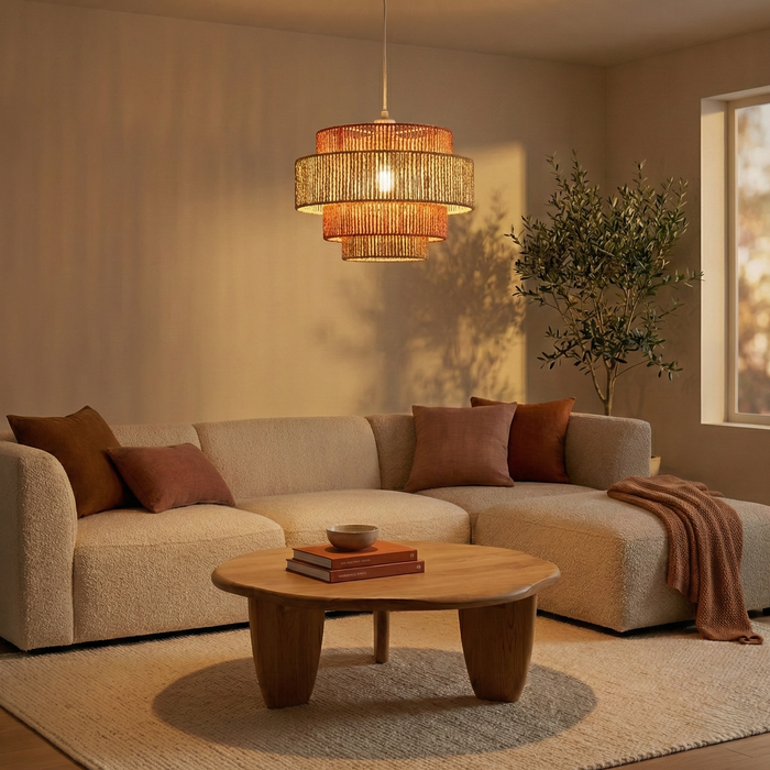 Dorset Bohemian Multicolor Rope Pendant Light