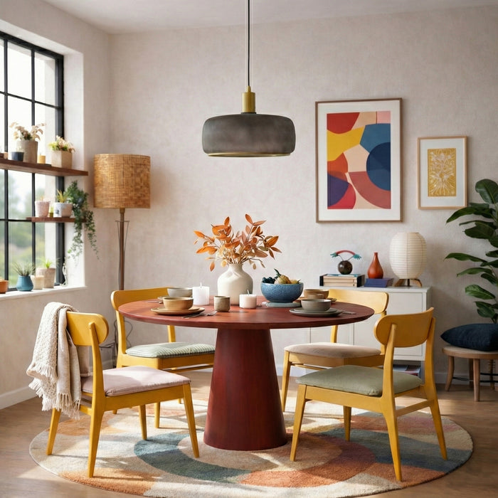 Dune Pendant Lamp | Black Sprayed Finish & Gold Accents