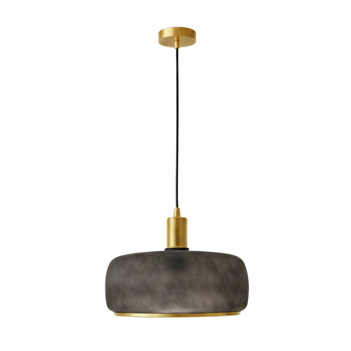 Dune Pendant Lamp | Black Sprayed Finish & Gold Accents