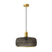 Dune Pendant Lamp | Black Sprayed Finish & Gold Accents