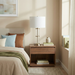 Echo Table Lamp | Brushed Nickel & Clear Glass Body