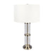 Echo Table Lamp | Brushed Nickel & Clear Glass Body