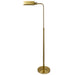 Elara Floor Lamp | Gold Brass Dome & Rattan Stem