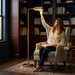 Elara Floor Lamp | Gold Brass Dome & Rattan Stem