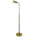 Elara Floor Lamp | Gold Brass Dome & Rattan Stem