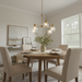 Elegance Chandelier | Golden Brass Finish & Water Glass Shades