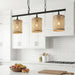 Elysian Three Lights Island Lamp | Natural Rattan & Farmhouse Chain