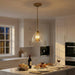 Ember Three Candle Lights Pendant | Satin Brass & Clear Glass