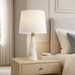 Enclave Hydro Black Table Lamp | Faux Marble Base & Fabric Shade