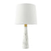 Enclave Hydro Black Table Lamp | Faux Marble Base & Fabric Shade