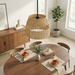 Essence Single Light Pendant | Rattan Shade & Black Metal