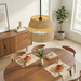 Essence Single Light Pendant | Rattan Shade & Black Metal