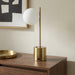 Ethereal Modern Brass Globe Table Lamp | White Glass Orb & Brushed Gold Base | Ashcroft Imports Furniture