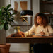 Flux Contemporary Black and Gold Ceramic Table Lamp