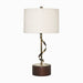Foundry Table Lamp | Twisted Brass Stem & Wood Base