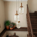 Gala Pendant Lamp | Bronze Finish & Triple Ribbed Glass