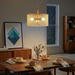 Glacier Pendant Lamp | Oak & Natural Woven Drum Design