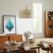 Glacier Pendant Lamp | Oak & Natural Woven Drum Design