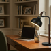 GlowLite Table Lamp | Matte Black Metal & Cone Shade
