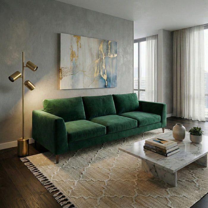 Harmony Brassed Gold Floor Lamp | 3-Light Adjustable Tree Lamp with Weighted Base
