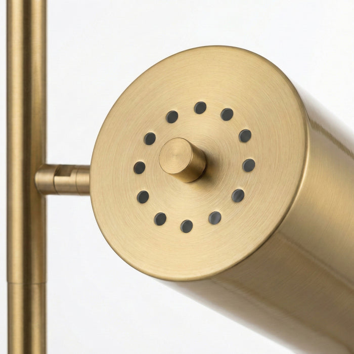 Harmony Brassed Gold Floor Lamp | 3-Light Adjustable Tree Lamp with Weighted Base