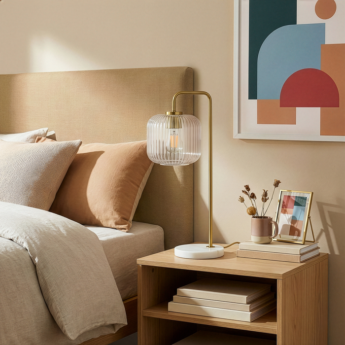 Haven Clear Glass Table Lamp - Ashcroft Furniture