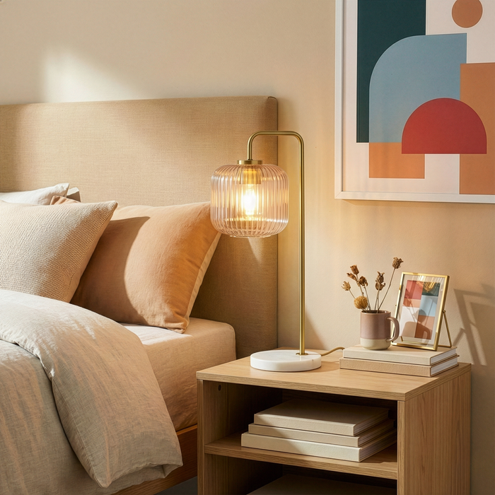 Haven Clear Glass Table Lamp - Ashcroft Furniture
