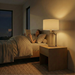 Horizon Table Lamp | Brushed Nickel & Curved Metal Base