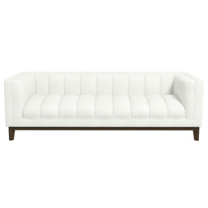 Melissa Mid-century White Boucle Modern Sofa
