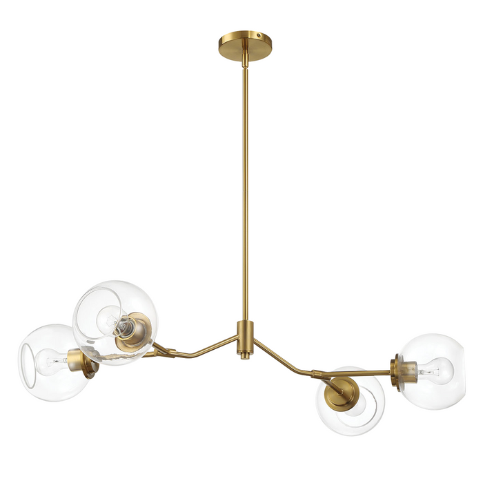Jewel Chandelier | Linear Modern Farmhouse & Clear Glass