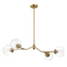 Jewel Chandelier | Linear Modern Farmhouse & Clear Glass