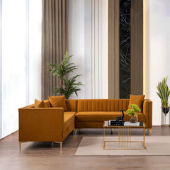 Kenda Corner Sectional Mid-Century Modern Sofa
