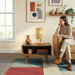 Levio Table Lamp | Natural Oak & Handwoven Linen Shade