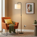 Lior Floor Lamp | Wooden Pole & White Drum Shade
