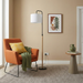 Lior Floor Lamp | Wooden Pole & White Drum Shade