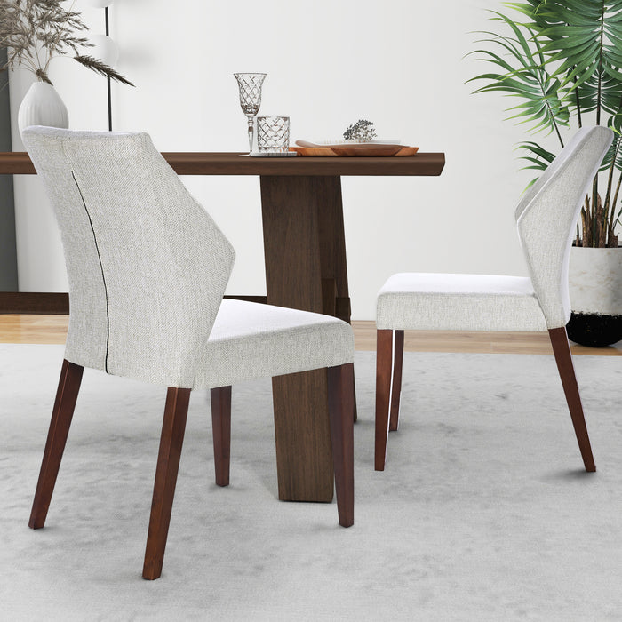 Luca Light Grey Fabric Dining Chair (Set Of 2)