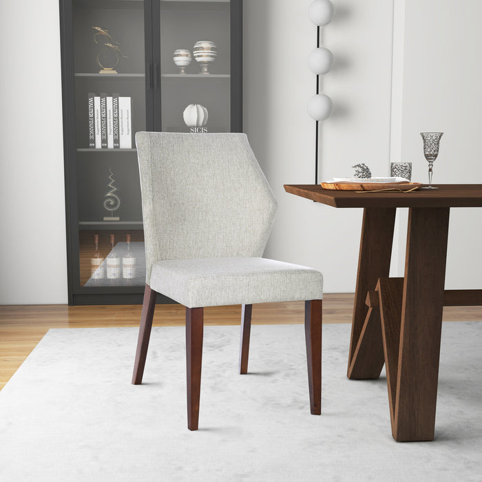 Luca Light Grey Fabric Dining Chair (Set Of 2)