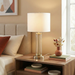 Luna Table Lamp | Brushed Nickel & Clear Glass Body