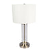 Luna Table Lamp | Brushed Nickel & Clear Glass Body