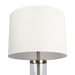 Luna Brushed Nickel Table Lamp with On/Off Switch Clear Glass Body Metal Base - West Lamp