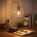 Luxeray Table Lamp | Brushed Gold Arch & Glass Globe